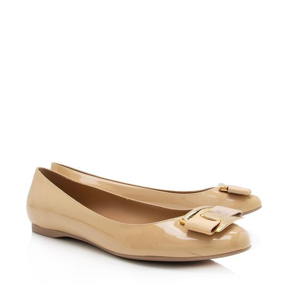 Salvatore Ferragamo Patent Leather Vara Ballet Flats - Size 8 / 38 - Picture 2 of 8